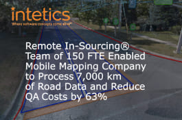 Remote In-Sourcing® Team of 150 FTE Enabled Mobile Mapping Company to Process 7,000 km of Road Data and Reduce QA Costs by 63%